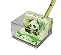 Panda-3D-Kalender | Niedliche Papierskulptur als Memo | Kreativer Tier-Standkalender für Schreibtisch, Schule, Zuhause, Büro, Lehrer, Klassenzimmer, Pendeln, Weihnachten, Feiertage und Neujahr