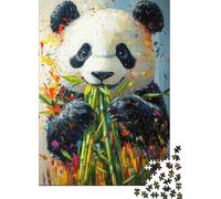 Panda Abstracto Colorido Puzzle de 1000 Piezas Puzzle para Adultos Papel Relajación Decoración Hogar Regalo 52x38cm/1000pcs