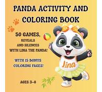 Panda Activity & Coloring Book: Fun Adventures with Panda Lina: 50 Engaging Activities + 15 Bonus Coloring Pages - Black & White Edition