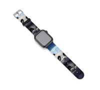 Panda Admiring The Moon - Correas de repuesto de silicona para Apple Watch, 42mm/44mm, Acero inoxidable, Amatista