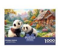 Panda Amor Puzzle para Adultos ¡Un Imposible Rompecabezas De Alta Definición Hombres Y Mujeres A Partir De 14 Años 38x26cm/1000pcs