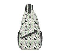 Panda and Flowers Sling Bag, Chest Bag Daypack, Crossbody Sling Mochila para Viajes, Deportes, Correr, Senderismo
