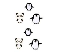 Panda and Penguin Breastpin Brooch Pin Small Creative Brooches Costume Props Decoration