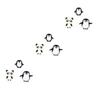 Panda and Penguin Breastpin Brooch Pin Small Creative Brooches Costume Props Decoration
