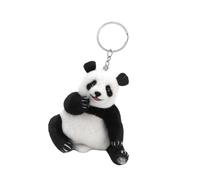 Panda Animal Needle Felt Set de lana Roving Finger Bell con enseñanza