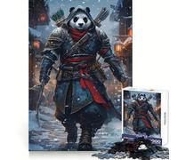 Panda Asesino en Ciudad Nevada, Rompecabezas de 1000 Piezas para Adultos, Regalos, Juego de Pensamiento, Ocio, Diversión, Calidad, Borde, Encantador Regalo (38x26cm)