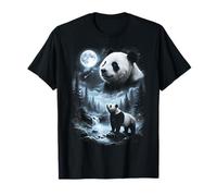 Panda Aullando a la Luna 90's Retro Camiseta