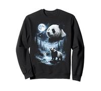 Panda Aullando a la Luna 90's Retro Sudadera