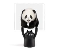 Panda Baby Walk Eyes Art Deco Fashion Memo Holder Cartoon Black Cat Stand Decoración