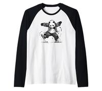 Panda bailando Cultura Pop Camiseta Manga Raglan