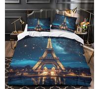 Panda bajo un cielo arremolinado Funda de Edredón Cierre de Cremallera Oculta Juego de 3 Piezas Impresión 3D incluye Fundas de Almohada Noche estrellada Funda Edredon for niña King（220x240cm）