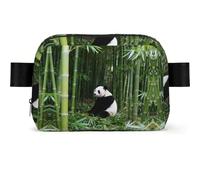 Panda Bamboo Forest - Riñonera impermeable para hombres y mujeres, bolsa ajustable para viajes, bolsa cruzada ligera para correr, gimnasio