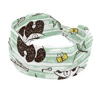 Panda Bamboo National Treasure - Diadema ancha para mujer, turbante suave, antideslizante, elástica, para yoga, entrenamiento, bandana con nudos cruzados