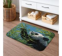 Panda Bamboo - Tapete de baño de secado rápido, inspirado en la naturaleza, vibrante diseño artístico, acogedor para el hogar, para todas las estaciones, tapete de ducha antideslizante absorbente de
