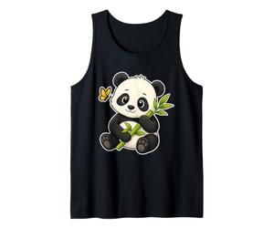 Panda Bambú Mariposa Sonrisa Camiseta sin Mangas