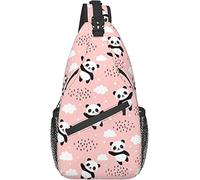Panda Bear Animal Crossbody Sling Bag con Correa de Hombro Ajustable Mochila para Senderismo Viajes Deporte Escalada