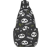 Panda Bear Animal Crossbody Sling Bag con Correa de Hombro Ajustable Mochila para Senderismo Viajes Deporte Escalada