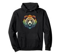 Panda Bear Face Head Colorful Mandala Art Wildlife Animal Sudadera con Capucha