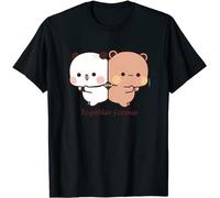 Panda Bear Hug Bubu and Dudu Together Forever Valentines Days Funny Gift Unisex Camisetas (Noir,M)