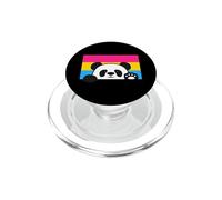 Panda Bear Love Pansexual Orgullo Bandera Estética Lindo Dibujos Animados PopSockets PopGrip para MagSafe