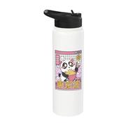 Panda Bear Ramen Japonés Kawaii Vaporwave Otaku Anime Chica Stainless Steel Insulated Water Bottle