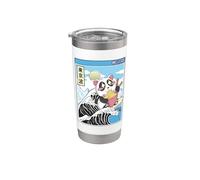 Panda Bear Ramen onda japonesa Vaporwave Anime Boy Kawaii Vaso térmico de acero inoxidable de doble pared