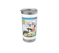 Panda Bear Ramen onda japonesa Vaporwave Anime Boy Kawaii Vaso térmico de acero inoxidable de doble pared