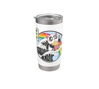 Panda Bear Ramen onda japonesa Vaporwave Anime Boy Kawaii Vaso térmico de acero inoxidable de doble pared