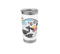 Panda Bear Ramen onda japonesa Vaporwave Kawaii Anime Boy Vaso térmico de acero inoxidable de doble pared