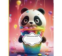 Panda Boba Tea Composition Notebook | 7.5 x 9.25 Inches | Wide Ruled Notebook for Writing, Journaling & Notes: Adorable Panda and Bubble Tea Design | ... Teens, and Adults | 120 Wide-Ruled Pages