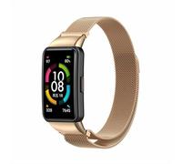 Panda Bobo Correa de metal para Huawei Band 6/6 Pro, Honor Band 6/7, correa de repuesto de acero inoxidable para reloj deportivo, Acero inoxidable, oro rosa