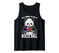 Panda Bocce Ball, Todo lo Que Quiero Hacer es un Lindo y Divertido Jugador de Osos Camiseta sin Mangas