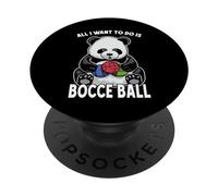 Panda Bocce Ball, Todo lo Que Quiero Hacer es un Lindo y Divertido Jugador de Osos PopSockets PopGrip Adhesivo