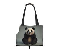 Panda - Bolsa de hombro con estampado real para mascotas, diseño plegable, bolsa de viaje para gatos y perros pequeños