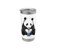 Panda Bubble Tea Vaso térmico de acero inoxidable de doble pared