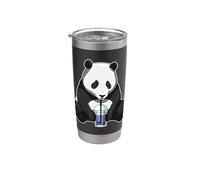 Panda Bubble Tea Vaso térmico de acero inoxidable de doble pared