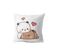 Panda Bubu & Dudu - Cojín suave de anime Kawaii, adorable almohada de felpa suave, regalos de fiesta de cumpleaños para niños y niñas (A4)