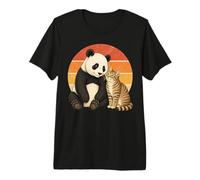 Panda Cat Best Friends Animal Friendship, Linda Camiseta Premium