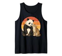 Panda Cat Best Friends Animal Friendship, Linda Camiseta sin Mangas