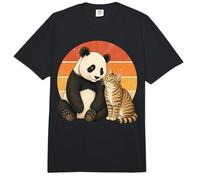 Panda Cat Best Friends Animal Friendship, Linda Comfort Colors Adult Heavyweight T-Shirt