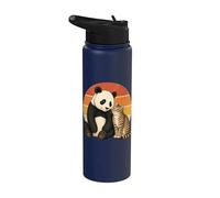 Panda Cat Best Friends Animal Friendship, linda Stainless Steel Insulated Water Bottle