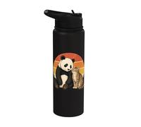 Panda Cat Best Friends Animal Friendship, linda Stainless Steel Insulated Water Bottle