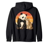 Panda Cat Best Friends Animal Friendship, Linda Sudadera con Capucha