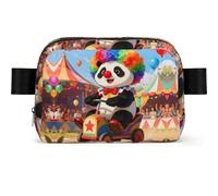 Panda Clown - Riñonera impermeable para hombres y mujeres, riñonera ajustable para viajes, bolsa cruzada ligera para correr, gimnasio