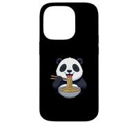 Panda Comiendo Fideos Ramen Dibujos Animados Diseño Carcasa para iPhone 14 Pro