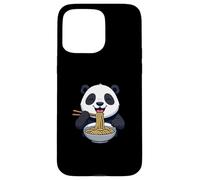 Panda Comiendo Fideos Ramen Dibujos Animados Diseño Carcasa para iPhone 15 Pro MAX