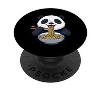 Panda Comiendo Fideos Ramen Dibujos Animados Diseño PopSockets PopGrip Adhesivo