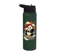 Panda Comiendo Onigiri Japonés Sushi Manga Japón Stainless Steel Insulated Water Bottle