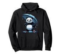 Panda con Paraguas Bajo la Lluvia Sudadera con Capucha