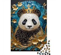 Panda Corona Puzzle para Adultos Puzzle de 1000 Piezas Papel Puzzle para Toda la Familia Relajación Hogar 38x26cm/1000pcs